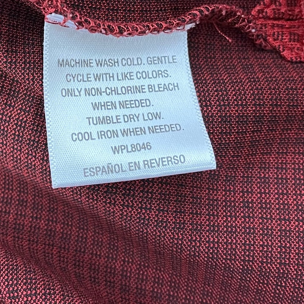 Greg Norman for Tasso Elba Red Classic Long Sleeve Polo Shirt Size XL - Picture 8 of 12